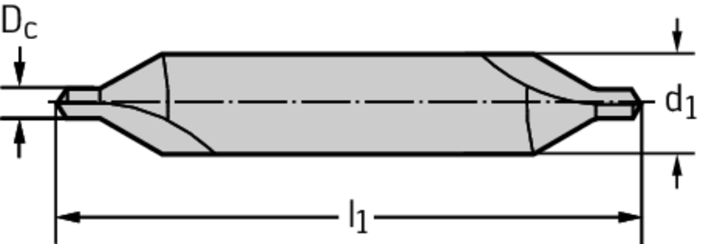 K1411S-4X10 - HSS-Zentrierbohrer, überlang - /images/T_DR_K1111-Z_D_01.png