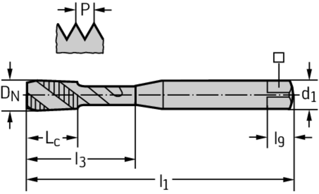 M21513-M4X0.5 - HSS-E Maschinen-Gewindebohrer - /images/P_TR_PDUR-20513-ZV_D_01.png