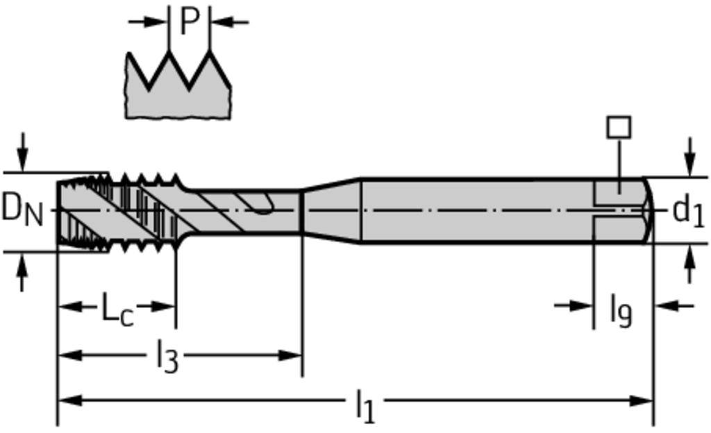 P40519-M4 - HSS-E Maschinen-Gewindebohrer - /images/P_TR_PDUR-40517-ZV_D_01.png