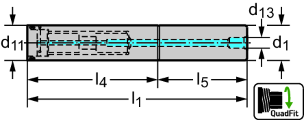 A3001-60-QL60-541 - Zylinderschaftaufnahme – schwingungsgedämpft - /images/W_A_A3001-QUADFIT-INNEN_D_01.png