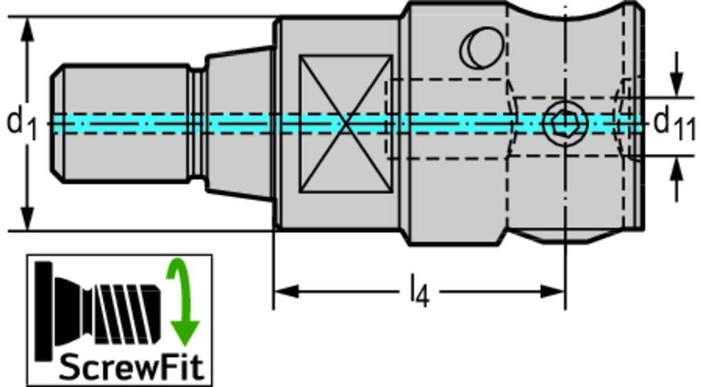 B5110-001-006-T22-B - Precision XT - Feinbohrwerkzeug - Grundkörper - /images/W_DI_B5110-T-GK_D_01.png