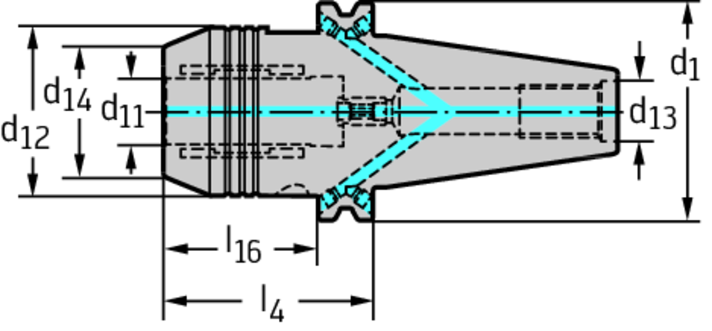 AK182.CAT40.065.20 - Hydrodehn-Spannfutter ASME B5.50 AK182.CAT - /images/W_A_AK182-CAT_D_01.png