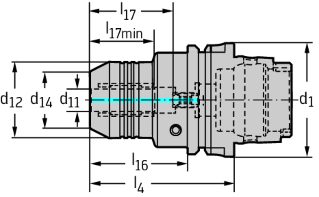 AK182.H100.090.20 - Hydrodehn-Spannfutter DIN 69893-1 A AK182.H - /images/W_A_AK182-HSK_D_01.png