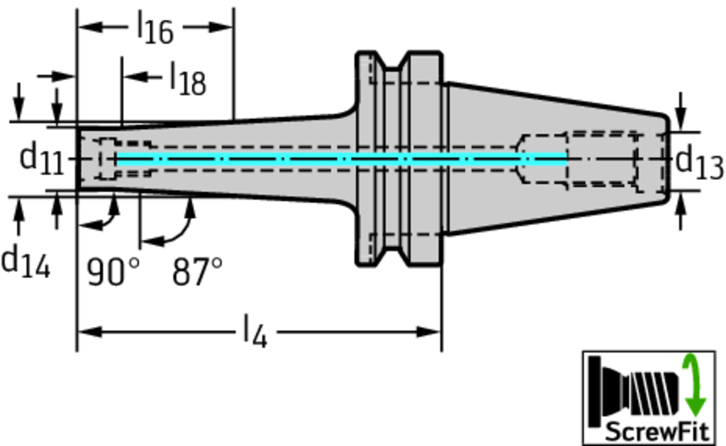 AK540.US40.T22.085 - Aufnahme ASME B5.50 CAT-40 AK540 - /images/W_A_AK540-BT_D_01.png